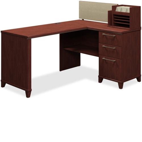 60''w X 47''d Corner Desk Solution (box 1 Of 2) Enterprise: Harvest Cherry