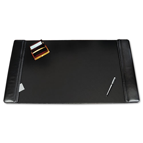 Llc 513381 Sagamore Desk Pad W/flip-open Side Panels, 38 X 24, Black