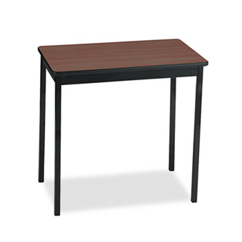 Ut183030wa Utility Table, Rectangular, 30w X 18d X 30h, Walnut/black