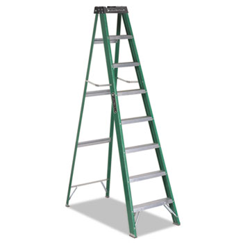 Davidson Ladder, Inc. Fs4008 #592 Eight-foot Folding Fiberglass Step Ladder, Green/black