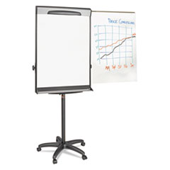 Bi-silque Visual Communication Products Tripod Extension Bar Magnetic Dry-erase Easel, 69'' To 78'' High, Black/silver