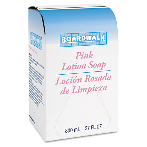 8100ea Mild Cleansing Pink Lotion Soap, Pleasant Scent, Liquid, 800ml Box