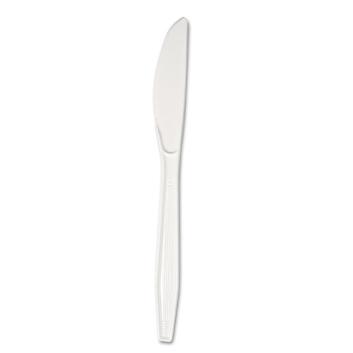 Knifehw Full Length Polystyrene Cutlery, Knife, White, 1000/carton