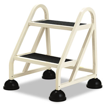 . 102019 Stop-step 2-step Aluminum Ladder, 21 1/4w X 20 1/4d X 22 7/8h, Beige