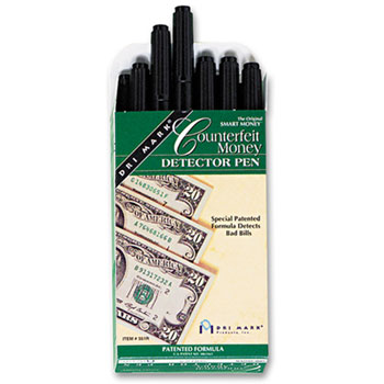 351r1 Smart Money Counterfeit Bill Detector Pen For Use W/u.s. Currency, Dozen