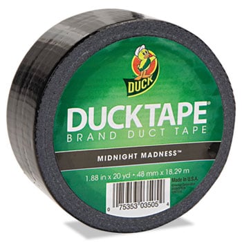 . 1265013 Colored Duct Tape, 1.88'' X 20yds, 3'' Core, Black