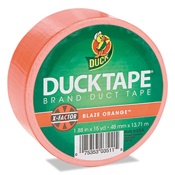 . 1265019 Colored Duct Tape, 1.88'' X 15yds, 3'' Core, Neon Orange