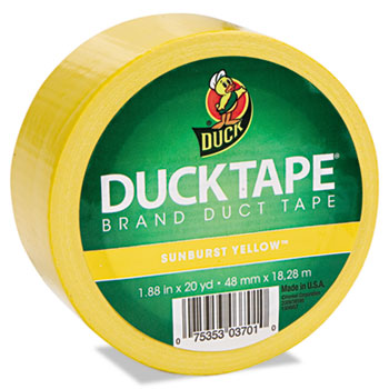 . 1304966 Colored Duct Tape, 1.88'' X 20yds, 3'' Core, Yellow