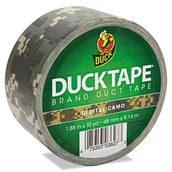 . 1388825 Colored Duct Tape, 1.88'' X 10yds, 3'' Core, Digital Camo