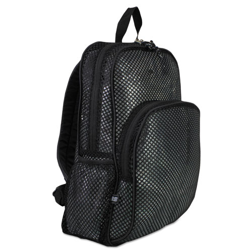 113960bjblk Mesh Backpack, 12 X 17 1/2 X 5 1/2, Black