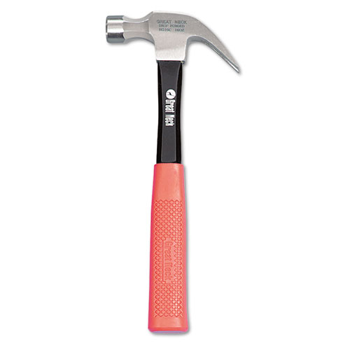 16oz Claw Hammer W/high-visibility Orange Fiberglass Handle