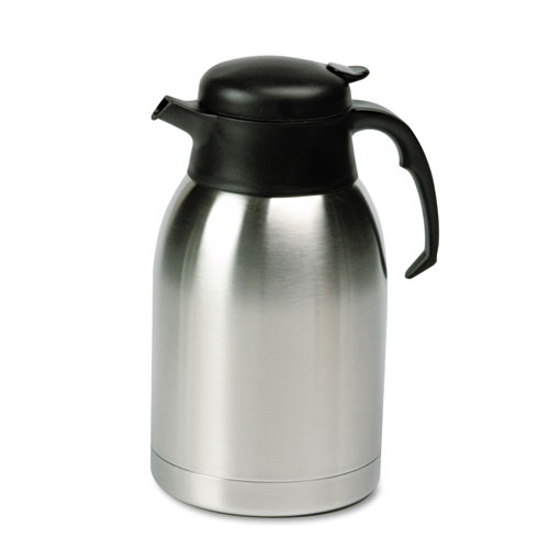 Hormel Corp Svc190 Stainless Steel Lined Vacuum Carafe, 1.9l, Satin Finish/black Trim