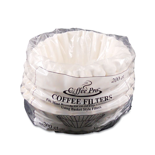 Cpf200 Basket Filters For Drip Coffeemakers, 10 To 12-cups, White, 200 Filters/pack