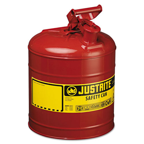 Justrite. 7150100 Safety Can, Type I, 5gal, Red