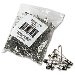 Charles Leonard, Inc 83200 Safety Pins, Nickel-plated, Steel, 2'' Length, 144/pack