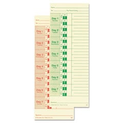 M2100 Universal Time Card, Side Print, 3 1/2 X 9, Bi-weekly/weekly, 2-sided 100/pack
