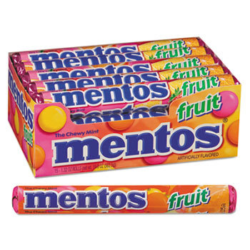 UPC 073390007317 product image for Mentos. 4181 Chewy Mints, 1.32 oz, Mixed Fruit, 15 Rolls/Box | upcitemdb.com