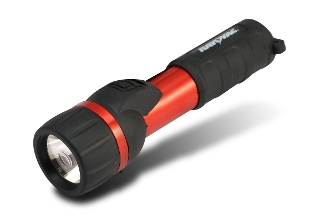 Ray-o-vac 2aaledb Flashlight, Rubber & Aluminum, 3 V, Led, Red/black, 2 Aa