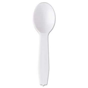 Rts3000 Polystyrene Taster Spoons, White, 3000/carton