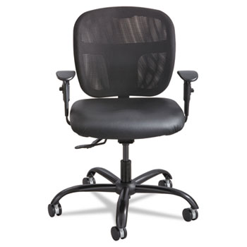 3397bv Vue Intensive Use Mesh Task Chair, Vinyl Seat, Black
