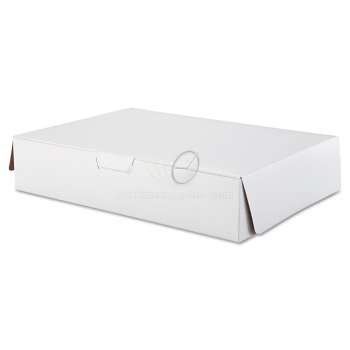 1029 Tuck-top Bakery Boxes, 19w X 14d X 4h, White, 50/carton