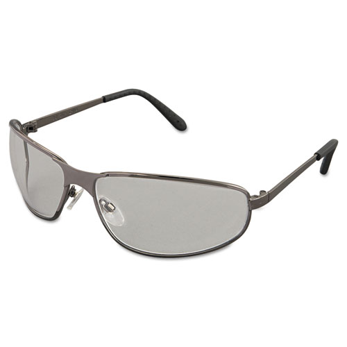 S2450 Tomcat Safety Glasses, Gun Metal Frame, Clear Lens
