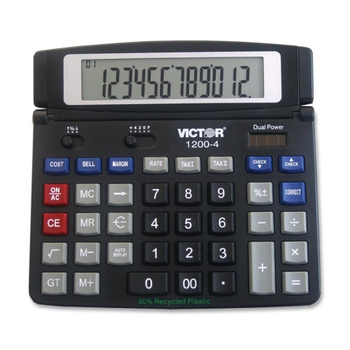 12004 1200-4 Business Desktop Calculator, 12-digit Lcd