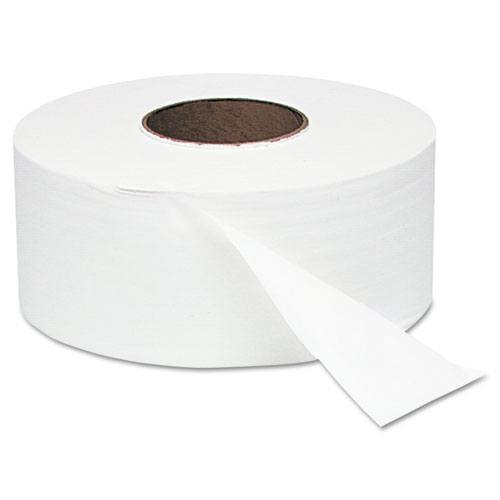 202 White Jumbo Roll Bath Tissue, 9'' Dia, 1000ft, 12 Rolls/carton