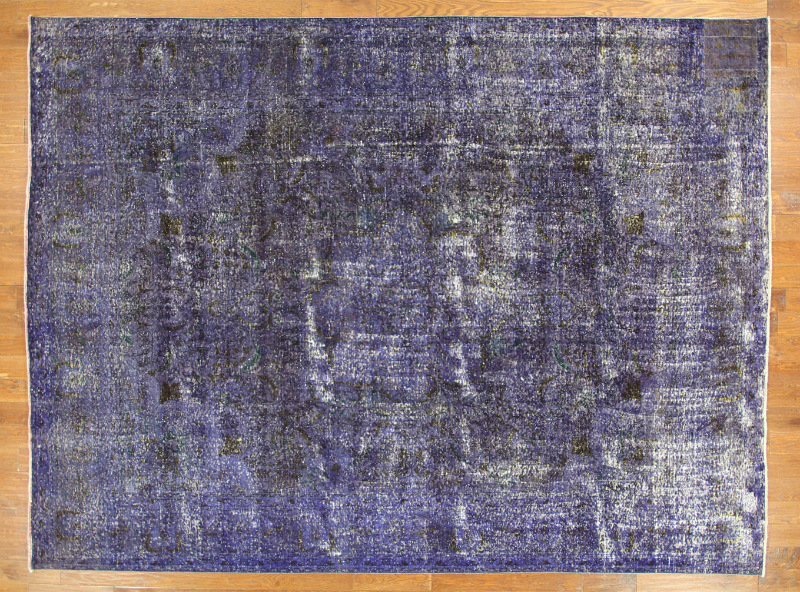 Purple Overdyed Persian Area Rug 10 Ft. X 13 Ft. Wool Hand Knotted Rug H3033