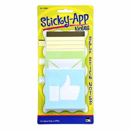 Charles Leonard Chl76980 Sticky App Notes Pastel 3 Assorted