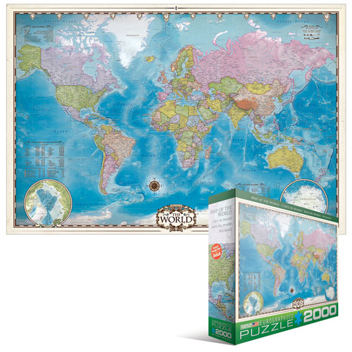 8220-0557 Map Of The World 2000-piece Puzzle