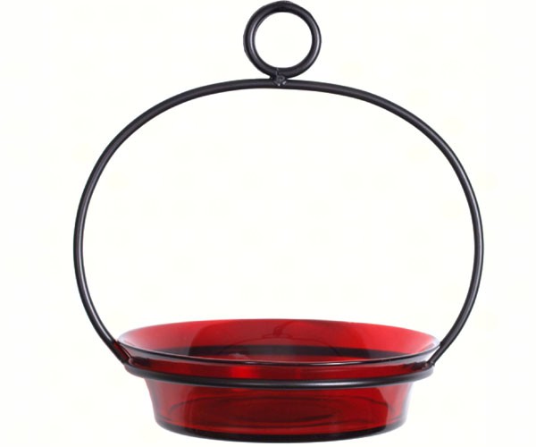 Courm33720006 Red Cuban Bowl Birdbath