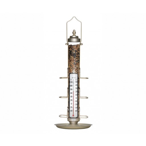 Ccbbft31sn Bird Feeder Thermometer 24 Inch With Tray Satin Nickel