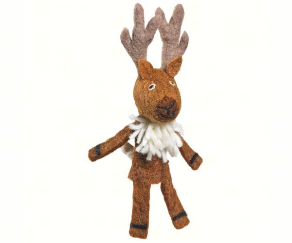 Dzi482009 Deer Woolie Fingerpuppet Ornament