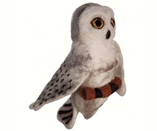 Dzi483032 Snowy Owl Woolie Ornament