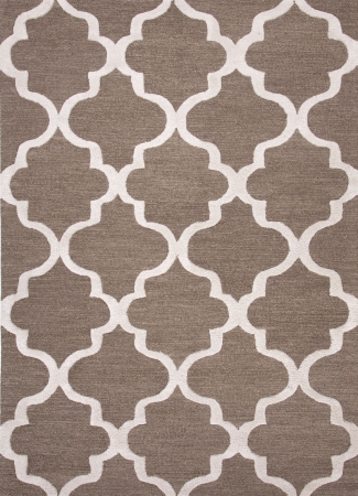 Rug116219 Hand-tufted Geometric Pattern Wool Brown/ivory Area Rug ( 8x8 )