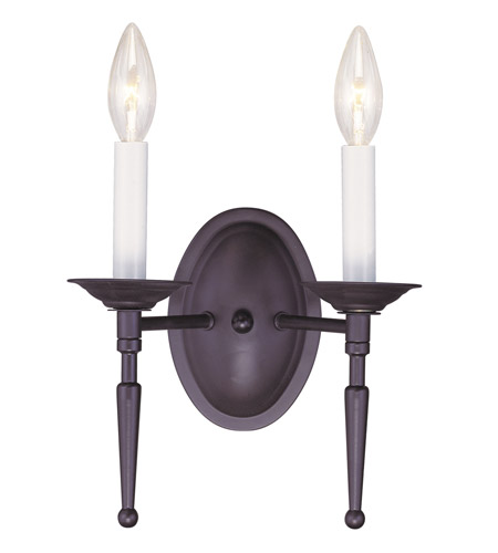 Livex 5122-07 2 Light Wall Sconce In Bronze