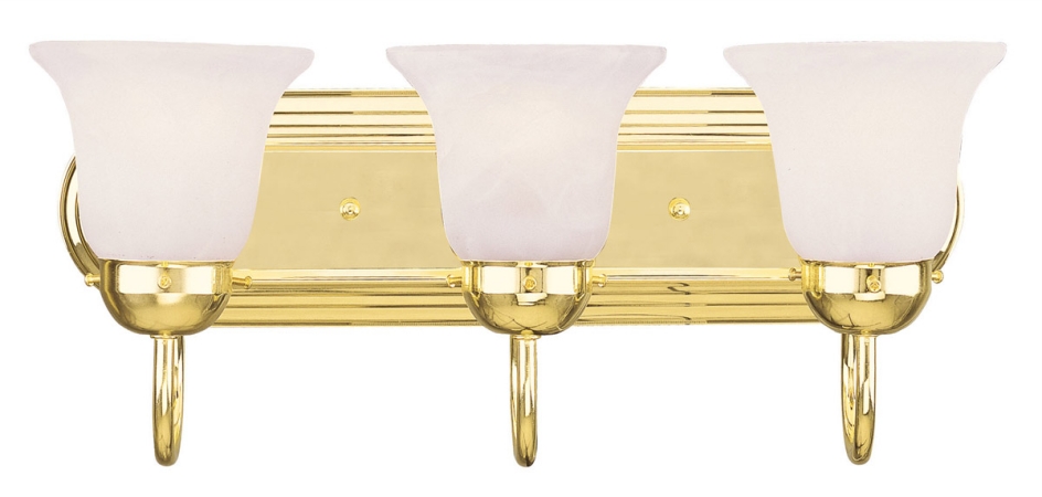 Livex 1073-02 3 Light Bath Light In Polished Brass