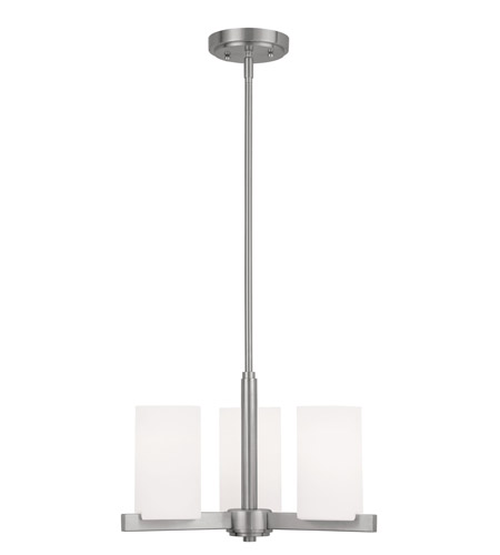 Livex 1323-91 3 Light Chandelier In Brushed Nickel 18 Inches