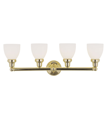 Livex 1024-02 4 Light Bath Light In Polished Brass
