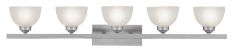Livex 4205-91 5 Light Bath Light In Brushed Nickel