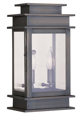 Livex 2014-29 2 Light Outdoor Wall Lantern In Vintage Pewter