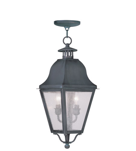 2 Light Outdoor Hanging Lantern In Charcoal