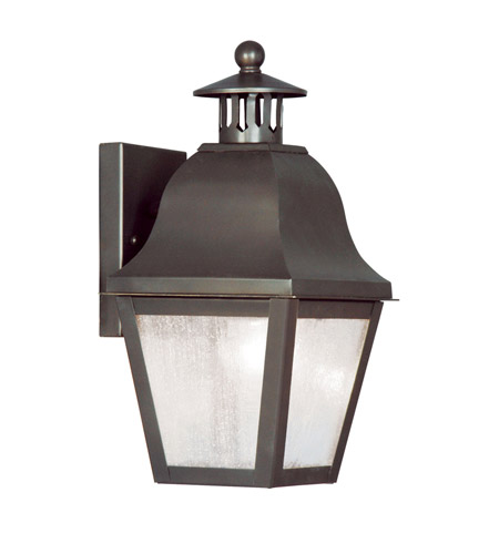 2550-07 Amwell 1 Light Outdoor Wall Lantern In Bronze