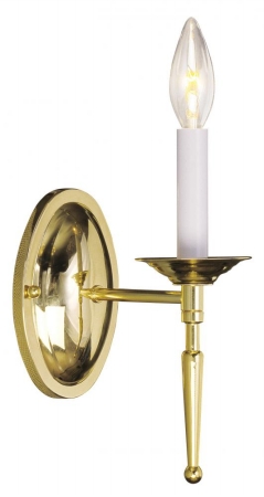 Livex 5121-02 Williamsburg Wall Sconce In Polished Brass