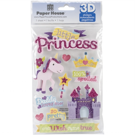 Paper House STDM210E 3D Stickers-Little Princess