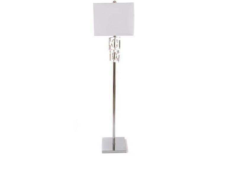 Park Lane Lighting, Llc 607 White Linen Shade Floor Lamp