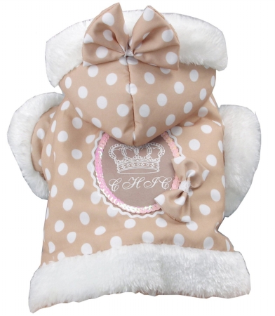 Polka-dot Couture-bow Pet Hoodie Sweater
