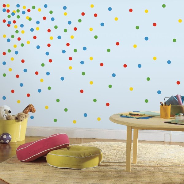 Primary Confetti Dots Peel And Stick Wall Decals