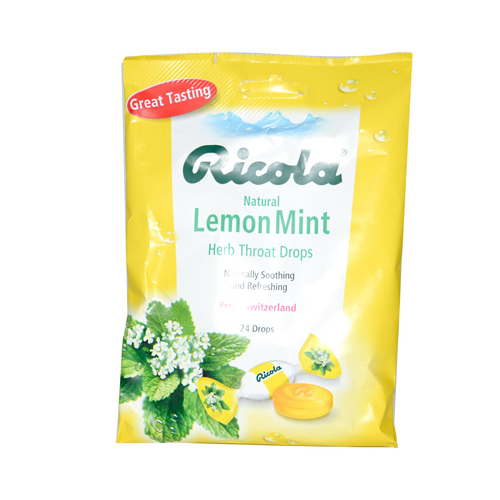 161679 Herb Throat Drops Lemon Mint - 24 Drops - Case Of 12